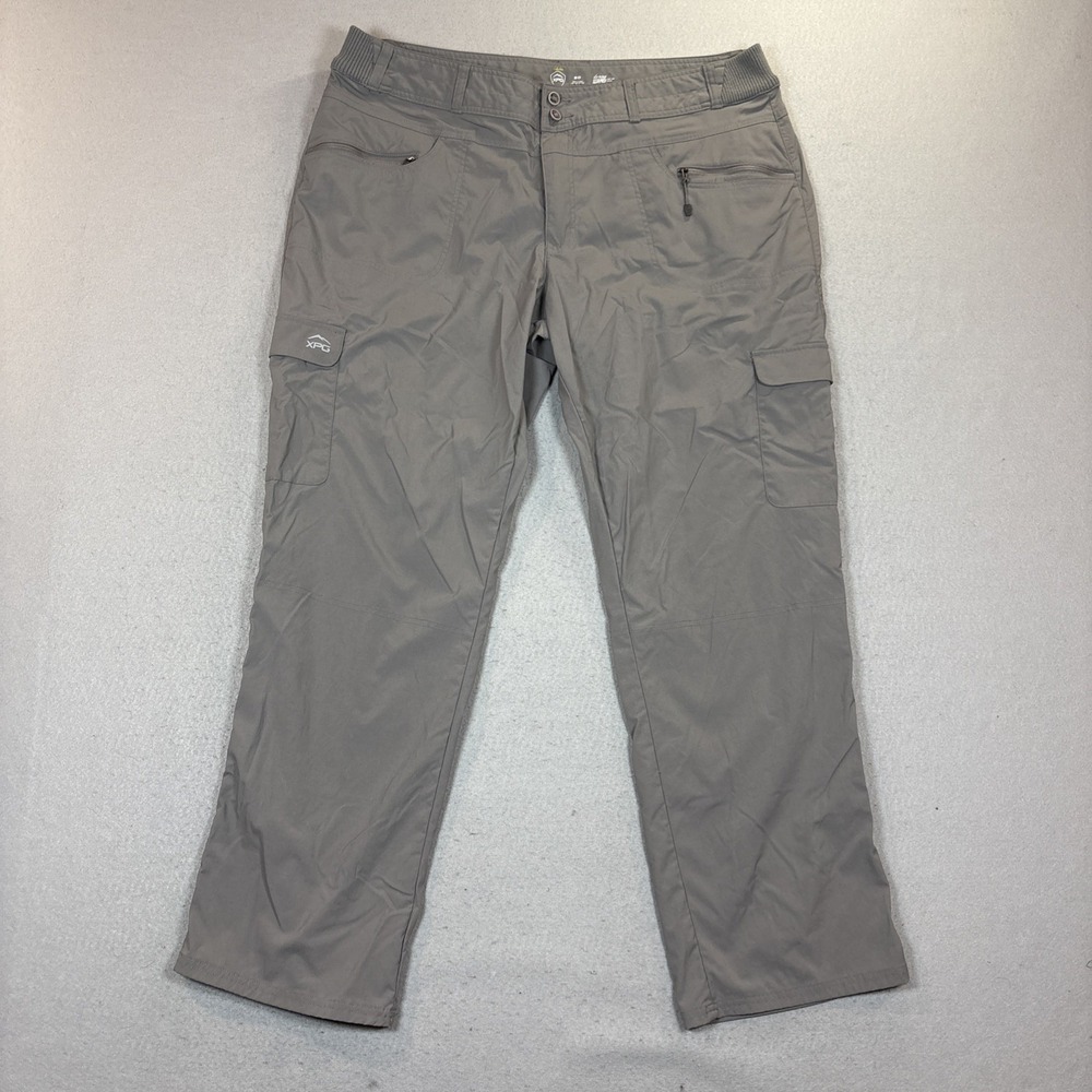 Cabela's XPG Cargo Pants Women's 20 Brown Stretch Nylon Hiking Roll Up